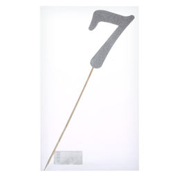 Цена за 5 шт. Топпер в торт 7, цвет серебро - Страна карнавалия фото 3