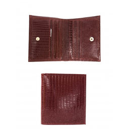 Портмоне женское Croco-ПР-917 натуральная кожа 2 отд, 6 карм, бордо игуана (78) 265139