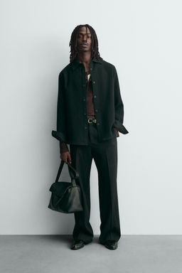 TEXTURED RELAXED FIT OVERSHIRT