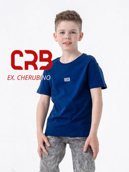 CRB wear/CSJB 63126-41-321 Футболка для мальчика,темно-синий/Ex.Cherubino