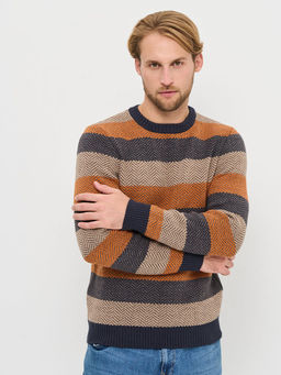 Джемпер мужской 5242-12388. 8800550/3600588/77/6300243 т.синий/деним/т.бежевый/арктика - Vay фото 2