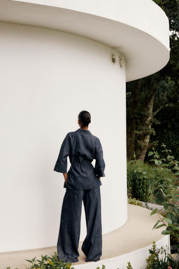 LINEN BLEND SAFARI SHIRT - Zara фото 13