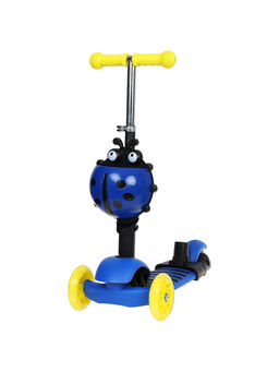 Самокат 5 в 1 GRAFFITI, колёса световые PU 120/80 мм, синий