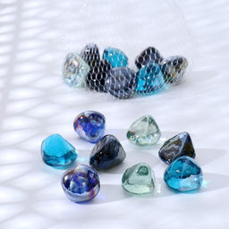 Декор стекло, 250 г., 17 шт., треугольник МИКС