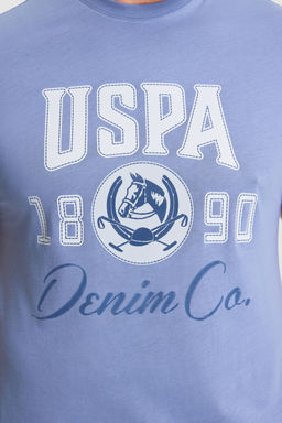 Erkek _ndigo Regular Fit Bisiklet Yaka Ti__rt - U.s. polo assn фото 6