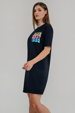 Арт. 4142 Туника женская 44-54(6 шт) Цвет:черный - Калинка фото 4