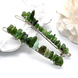 Женская заколка для волос с нефритом 6,5*0,8*1,3см