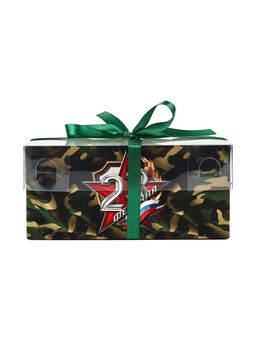 Цена за 5 шт. Коробка для капкейка 23 февраля, 16?8?7.5 см