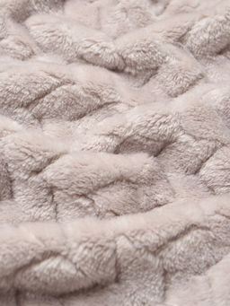 Плед «Этель» Zig-zag, 200×220 см,100% п/э, корал-флис, светло-серый