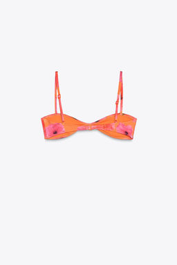 PRINTED BIKINI TOP - Zara фото 4
