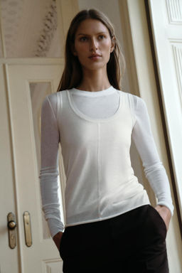 EXTRA-FINE WOOL BLEND TOP - Zara фото 9
