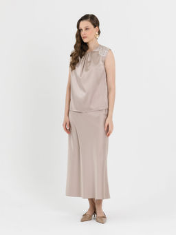 Юбка атласная