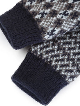 Пеpчатки Китай W55 navy/white - Modo gru фото 2