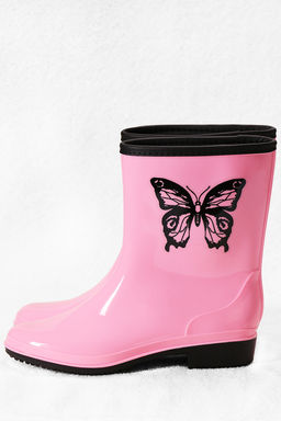 Резиновые сапоги розовые женские