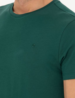 Koyu Ye_il Slim Fit Basic Ti__rt