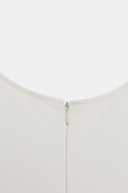 VESTIDO POPEL?N PLIEGUES ZW COLLECTION / Gris claro - Zara фото 6