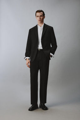 BLAZER TRAJE ESTRUCTURA 100% LANA / Negro