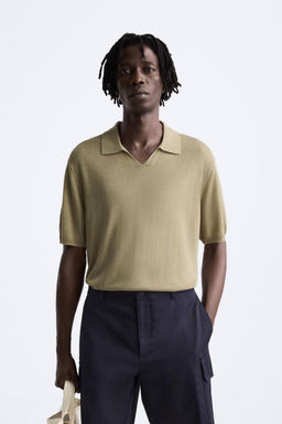 LYOCELL - LINEN KNIT POLO SHIRT - Zara фото 5