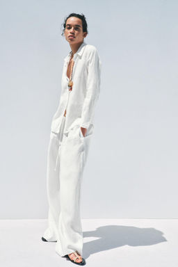 ZW COLLECTION 100% LINEN SHIRT - Zara фото 30