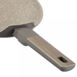 Сковорода блинная с антипригарным покрытием Latte д22см, h1,7см, s2,6мм, дно s3,2мм, литой алюминий, бакелитовая ручка с покрытием soft-touch, капсульное дно, Regent (Китай) Подходит для всех видов плит, включая индукционную. - Домашняя мода фото 4