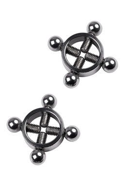 Зажимы для сосков Metal by TOYFA, металл, серебряные, 2,6 см (2 шт)