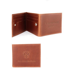 Обложка Croco-у-602-1 (для удостоверения+карточки) натуральная кожа коричневый пулл-ап матовый (219) 261399