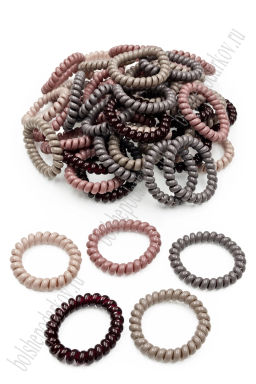 Резинки-пружинки для волос 5,5 см (100 шт) SF-7808, ассорти №6