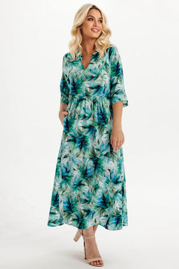 Платье штапель 6143/04/Бирюзовый - Rise фото 4