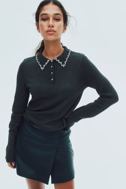 Top tipo polo con detalles decorativos - H&m фото 6