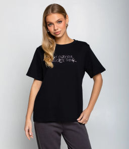 Футболка #КТ6117, чёрный