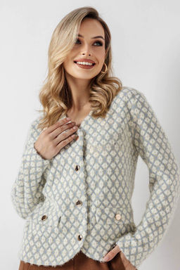 Жакет женский 4427/06/Голубой, молочный