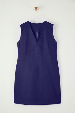 Trendyolmilla K?rm?z? Keten Kar?s?ml? A Kesim Mini Dokuma Elbise TWOSS25EL00645  фото 12