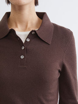 Polo Yaka Kad?n Triko Kazak