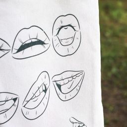 Эко-шоппер из 100% хлопка "LIPS"
