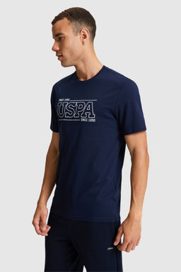 Erkek Lacivert Regular Fit Bisiklet Yaka Ti__rt - U.s. polo assn фото 3