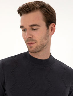 Gri Slim Fit %100 Pamuk _eyrek Bal_k__ Yaka Triko Kazak - Cacharel фото 2