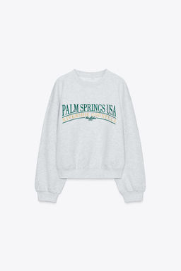 COTTON SLOGAN SWEATSHIRT - Zara фото 6