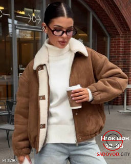 Дубленка женская на молнии