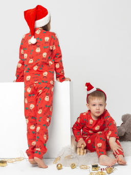 Пижама детская кулирка с брюками "ПЛЮША" КРАСНЫЙ