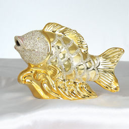 Статуэтка Золотая рыбка 13 см / W3337 /уп 48/ - ГалеонТрейд фото 3