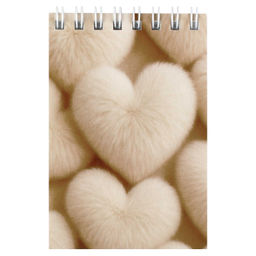 Блокнот, А7, 40 л, арт. 73418 БЕЖЕВЫЕ СЕРДЦА / Блок - белый офсет 65 г/м?, клетка, гребень по коротк