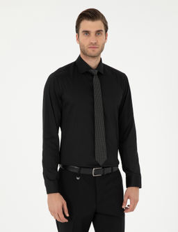 Siyah Ex. Slim Fit Uzun Kollu Basic G_mlek