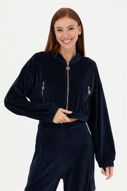 Женский темно-синий свитшот