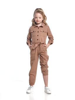 Комбинезон для девочки UD 7474 св.коричневый - Mini maxi фото 4