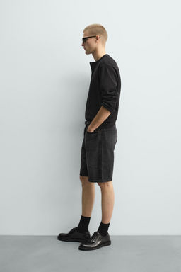 BERMUDA DENIM STRAIGHT FIT / Carb?n - Zara фото 4