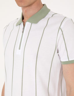 _a_la Ye_ili _izgi Detayl_ Slim Fit Polo Yaka Ti__rt