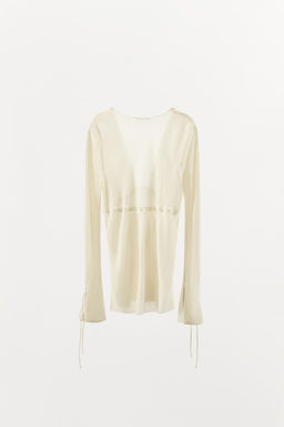 FRONT LACING SHIRT - Zara фото 7