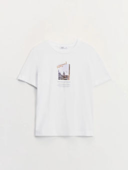 Футболка из хлопка с принтом ZR2605013410-1 / Zarina