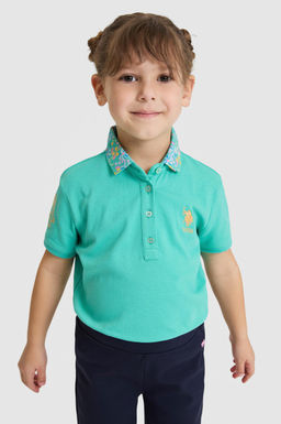 K_z _ocuk Mint Polo Yaka Basic Ti__rt