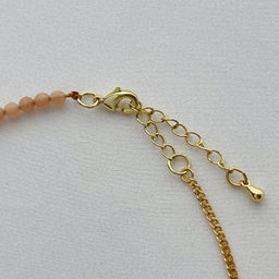 Колье на цепочке с Солнечным камнем и подвеской 46 см +